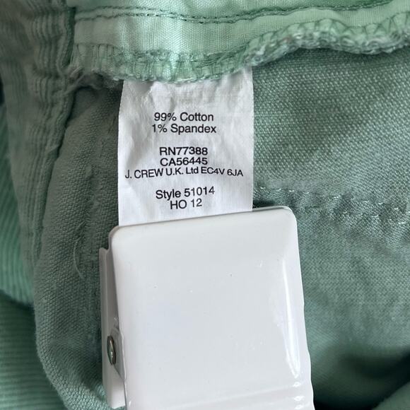 J. Crew Jeans Corduroy Pants Womens Size 30 Soft Green Toothpick Zip Hems - Picture 5 of 11